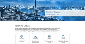 Clear Design: The Homepage of the new Röchling Group website.